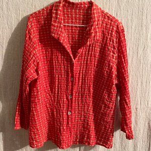 Cut Loose light plaid blouse